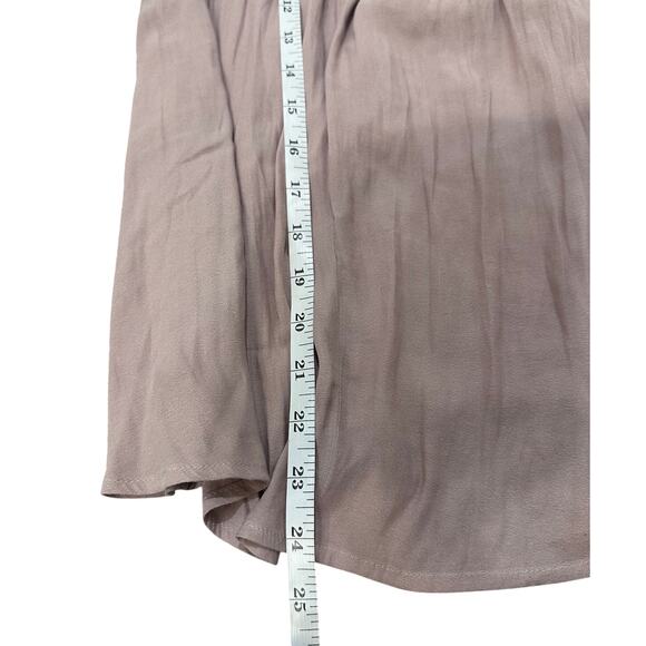 Free People Dusty Pink Cropped Embellished Macrame Boho-Chic Blouse Medium - Picture 8 of 9